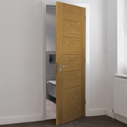 JB Kind Palomino Internal Fire Door with 7 Panel - Unfinished Oak