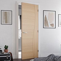 Deanta Cadiz Internal Fire Door with 2 Panel - Prefinished Oak