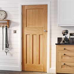 LPD DX 30s Style Internal Door with 4 Panel - Unfinished Oak