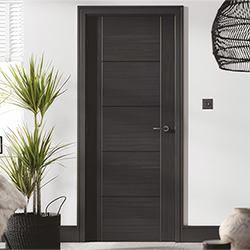 LPD Vancouver Internal Door with 5 Panel - Prefinished Charcoal Black