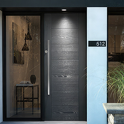 LPD Modica External Door with 7 Panel - Prefinished Grey