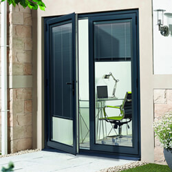 LPD Aluvu Aluminium External French Door Set in Prefinished Anthracite Grey