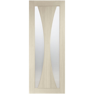 XL Joinery Verona Blanco Oak 1-Panel 2-Lites Internal Glazed Door