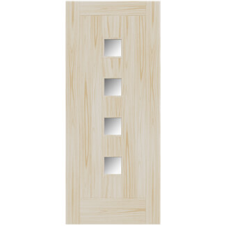 XL Joinery Siena Un-Finished Accoya 4-Lights External Obscure Glazed Door