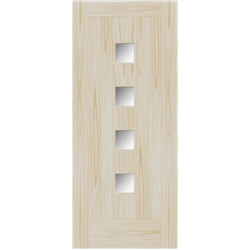 XL Joinery Siena External Door with 4 Obscure Glazed Light - Unfinished Accoya