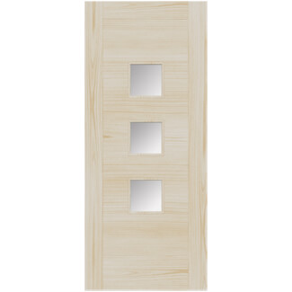 XL Joinery Turin Un-Finished Accoya 3-Lights External Obscure Glazed Door