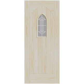 XL Joinery Westminster Un-Finished Accoya 6-Panels 1-Lite External Screen Printed Glazed Door