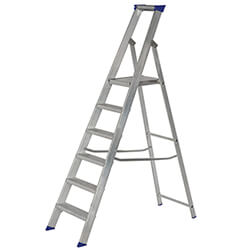 Werner Mastertrade Platform Aluminium Stepladders - 6 Tread