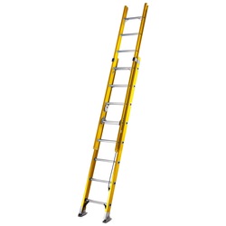 Werner ALFLO Fibreglass 12 D-Rungs Double Extension Trade Ladder 3.6m