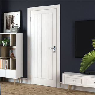 JB Kind Cottage White Primed 1-Panel Internal Door