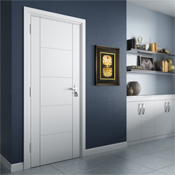 JB Kind Tigris Internal Door with 5 Panel - Fully Finished White
