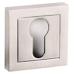 Atlantic Senza Pari Euro Escutcheons on Square Rose - 51mm W