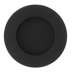 Atlantic Round Flush Pull Handle in Matt Black - 65mm Dia