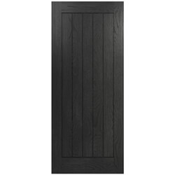Deanta Ely Internal Fire Door with 5 Panel - Painted Brushed Black Oak