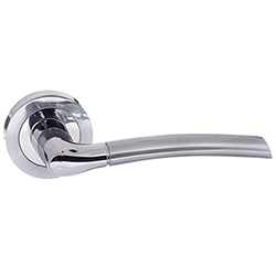 Atlantic Status Indiana Lever Door Handle Pair on Round Rose - 126mm L