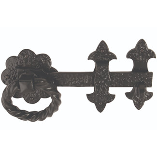 Union Fleur-De-Lys Antique Twisted Gate Latch