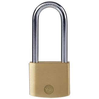 Yale Standard Security Brass Long Shackle Padlock 40mm