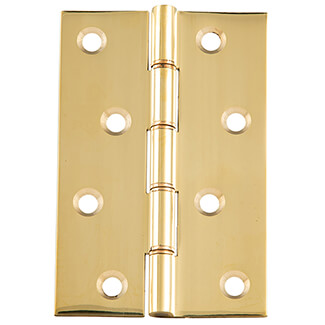 Dale Pair Of Polished Brass Double Phosphor Washered Hinges