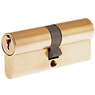 Yale KM Series Polished Brass 6-Pin Euro Double Cylinder