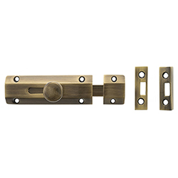 Atlantic 4 Inch Surface Door Bolt - Solid Brass