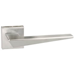 Atlantic Forme Naxos Lever Door Handle on Minimal Square Rose - 140mm L
