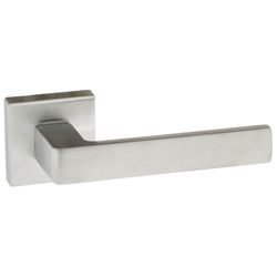 Atlantic Forme Asti Lever Door Handle on Minimal Square Rose - 129mm L