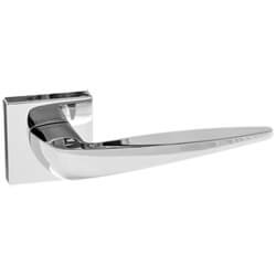 Atlantic Forme Foglia Lever Door Handle on Minimal Square Rose - 134mm L