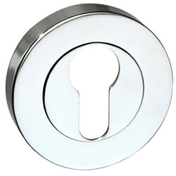 Atlantic Senza Pari Euro Escutcheons on Round Rose - 51mm Dia