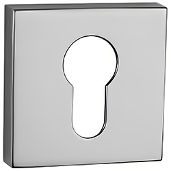 Atlantic Tupai Rapido Curva/QuadraLine Euro Escutcheons on Square Rose - 52mm W