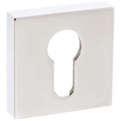 Atlantic Forme Euro Escutcheons on Minimal Square Rose - 50mm W