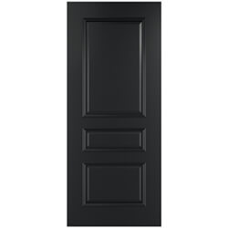 Deanta Windsor Internal Fire Door with 3 Panel - Prefinished Black