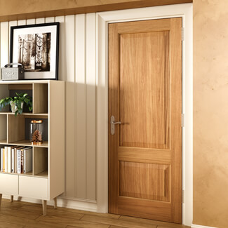 JB Kind Trent Pre-Finished Oak 2-Panels Internal Door