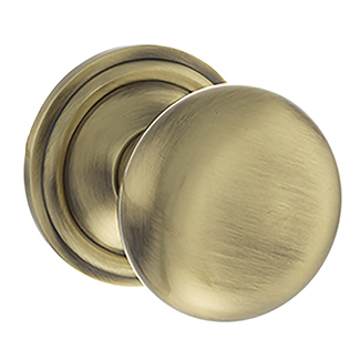 Atlantic Old English Harrogate Solid Brass Mushroom Mortice Knob On Concealed Fix Rose