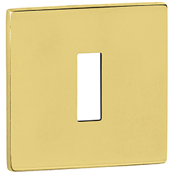 Atlantic Tupai Exclusivo 5S Line Key Escutcheons on 5mm Slimline Square Rose - 52mm W