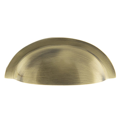 Atlantic Old English Winchester Cabinet Cup Pull Handle On Concealed Fix - Solid Brass