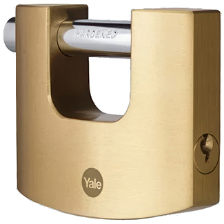 Yale High Security Brass Shutter Padlock