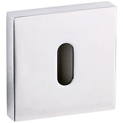 Atlantic Senza Pari Key Escutcheons on Flush Square Rose - 55mm W