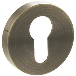 Atlantic Senza Pari Euro Escutcheons on Minimal Round Rose - 51mm Dia