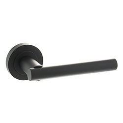 Atlantic Status Nebraska Lever Door Handle on Round Rose - 128mm L