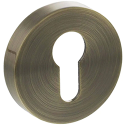 Atlantic Senza Pari Euro Escutcheons on Round Rose - 56mm Dia