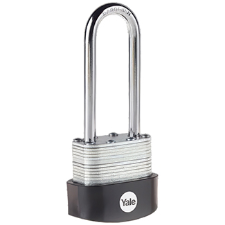 Yale High Security Laminated Steel Long Shackle Padlock 40mm