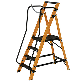 Werner Megastep 4 Tread Fibreglass Platform Ladder