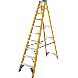 Werner Fibreglass Swingback Stepladders - 10 Tread