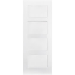 LPD Shaker Internal Door with 4 Panel - White Primed