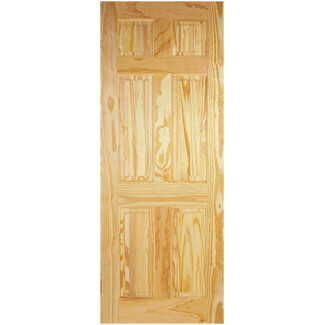 LPD Unfinished Internal Door with 6 Panel -  Clear Pine