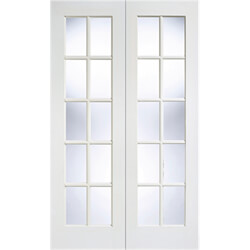 LPD GTPSA Internal Door Pair with 20 Clear Glazed Light - White Primed
