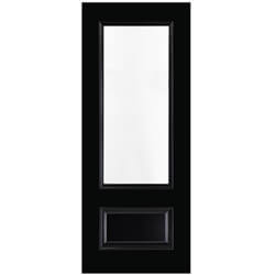 Deanta Sandringham Internal Fire Door with 1 Panel and 1 Clear Glazed Light - Prefinished Black