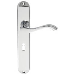 Carlisle Brass Andros 241 x 40mm Lock Profile Lever Door Handle On Backplate