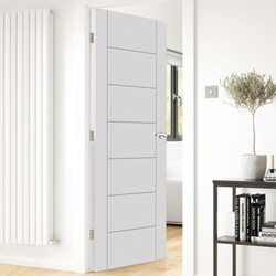 JB Kind Palomino Internal Fire Door with 7 Panel - White Primed
