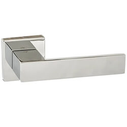 Atlantic Senza Pari Panetti Designer Lever Door Handle on Flush Square Rose - 134mm L
